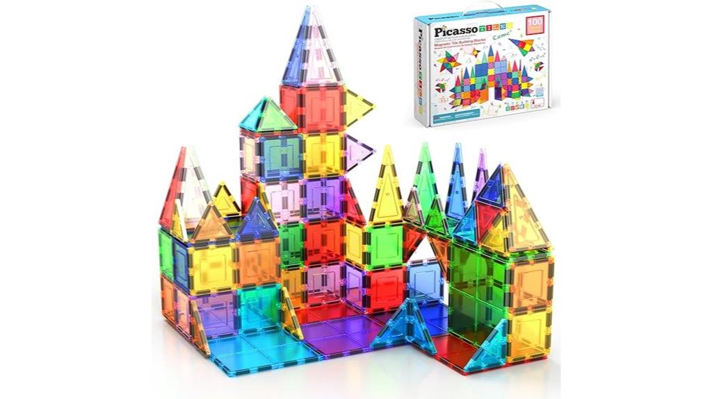 100 piece magnet building tiles