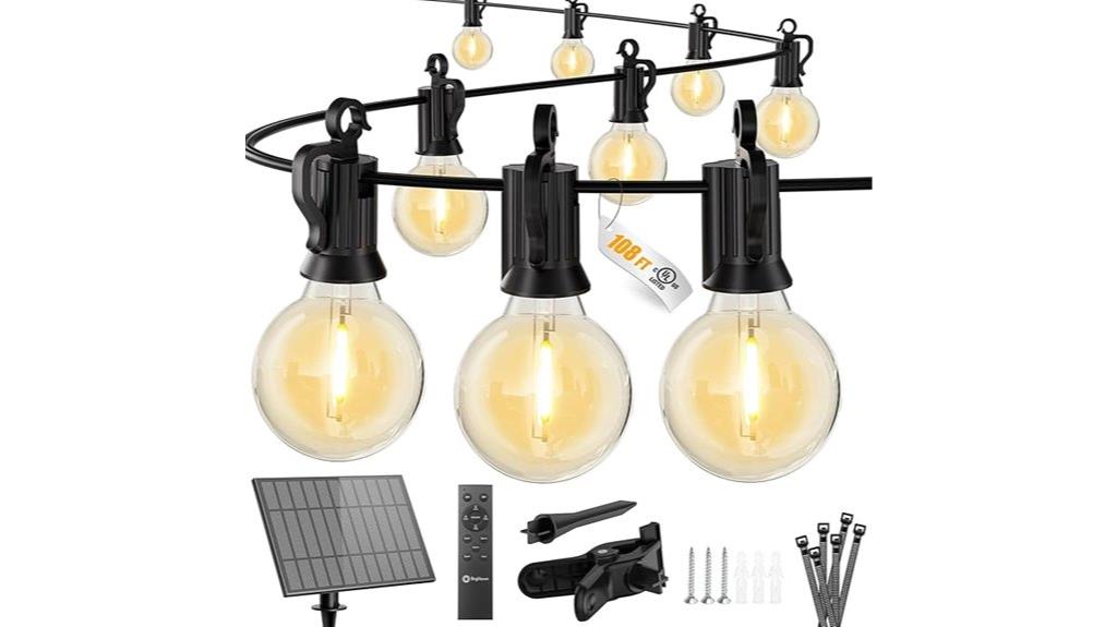 108ft solar string lights