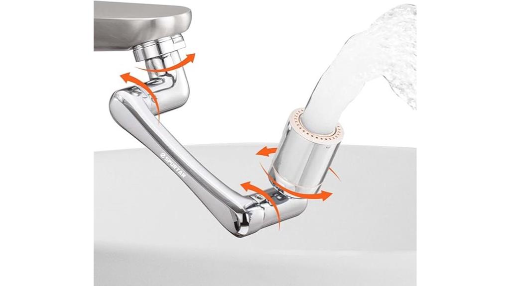 1440 degree faucet aerator extension