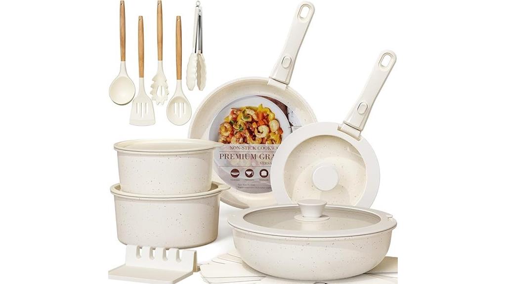 21 piece non stick cookware set