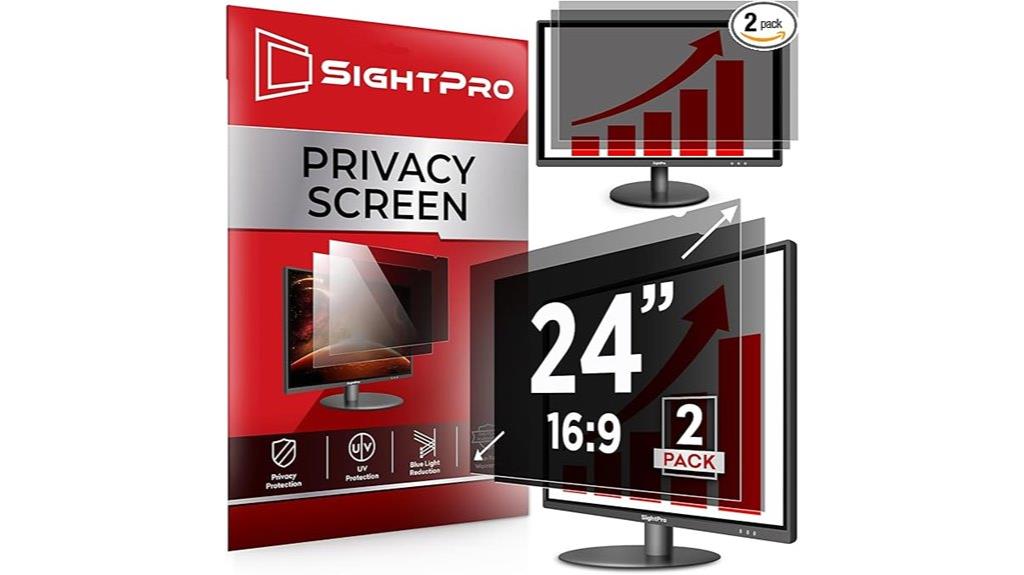 24 inch dual privacy filter
