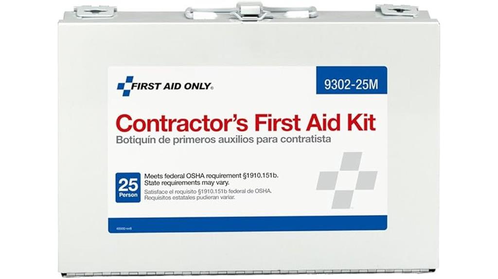 25 person contractor first aid kit