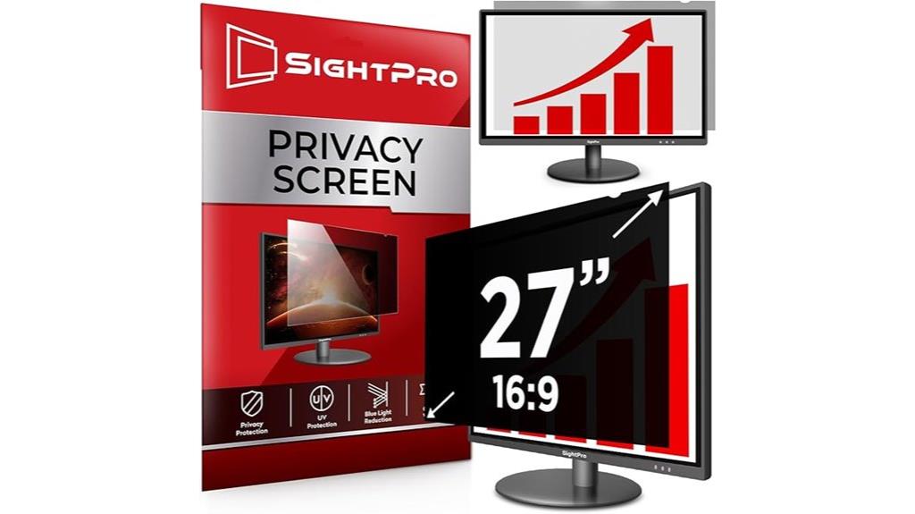 27 inch privacy monitor filter