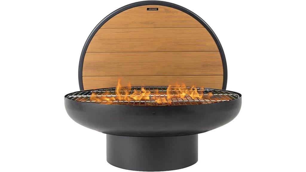 32 inch cast iron fire pit