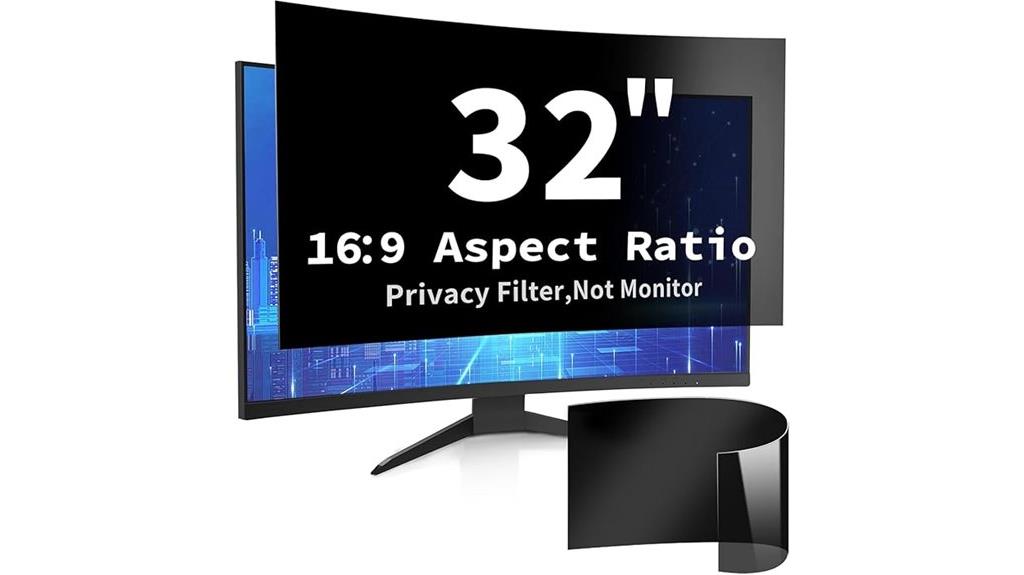 32 inch curved privacy filter