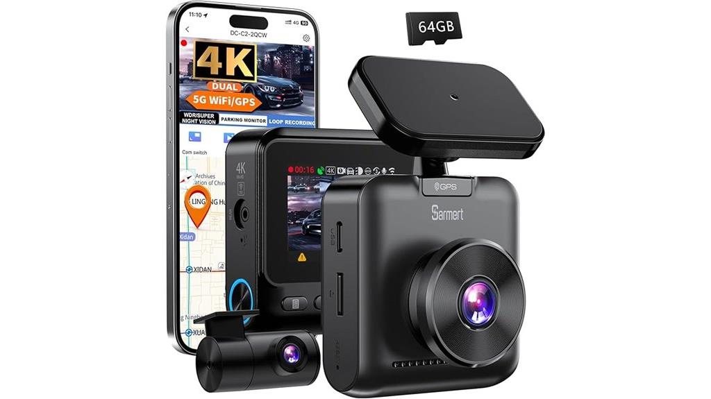 4k dual dash cam
