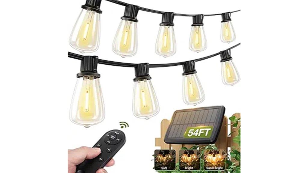 54ft solar string lights
