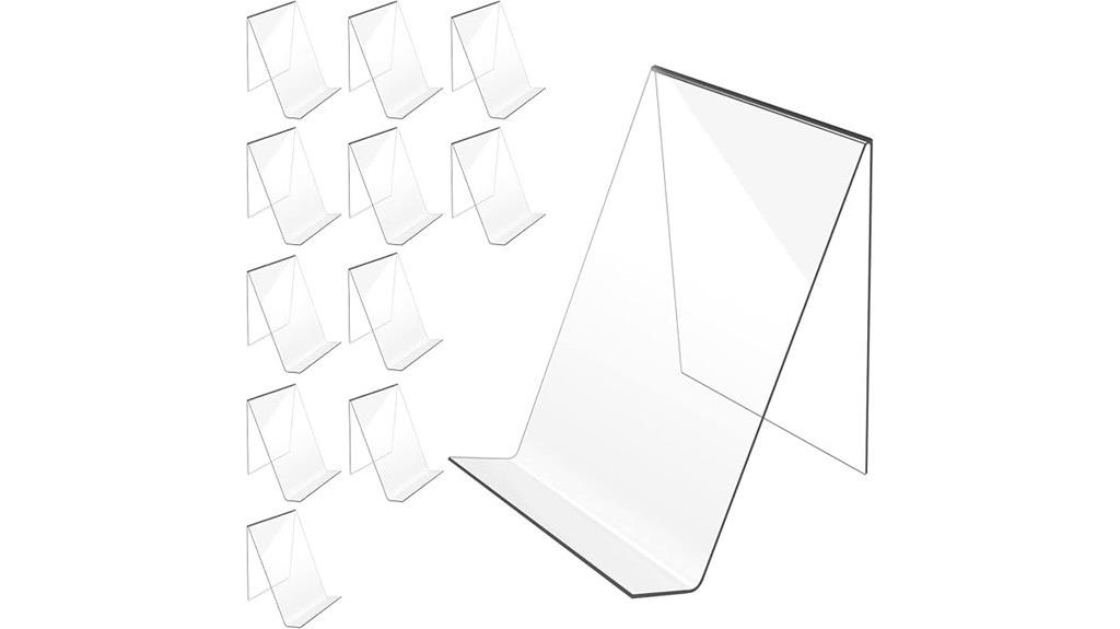 acrylic 12 book display stand