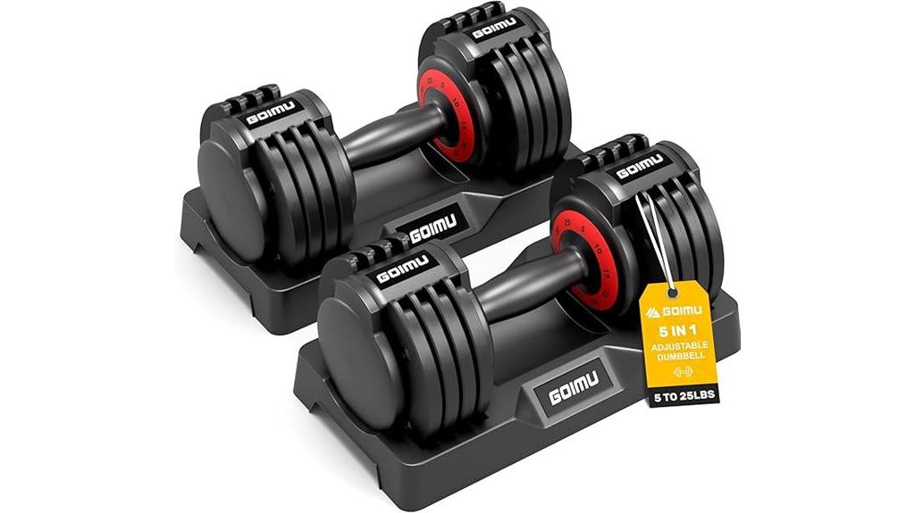 adjustable 25 55lb dumbbells
