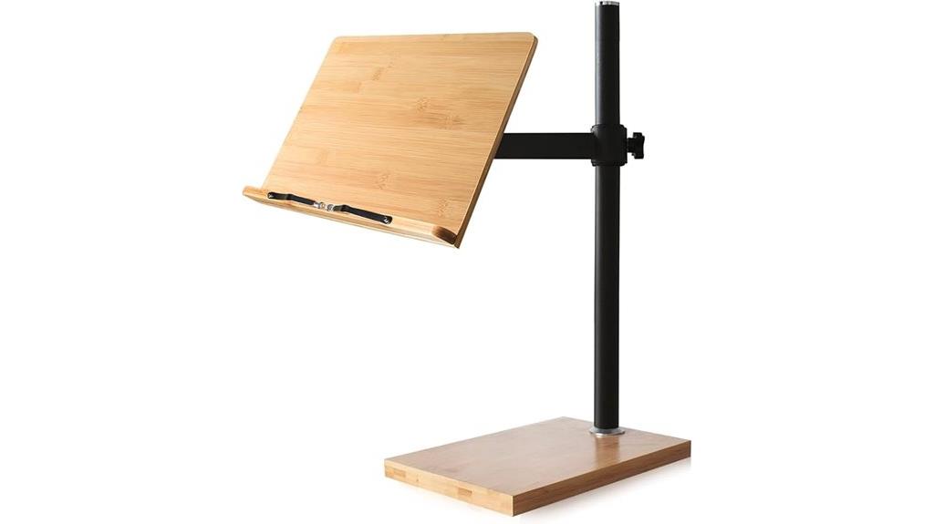 adjustable bamboo reading stand