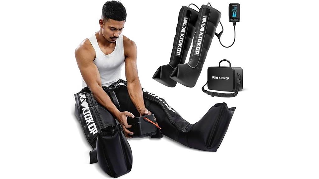 adjustable compression leg massager