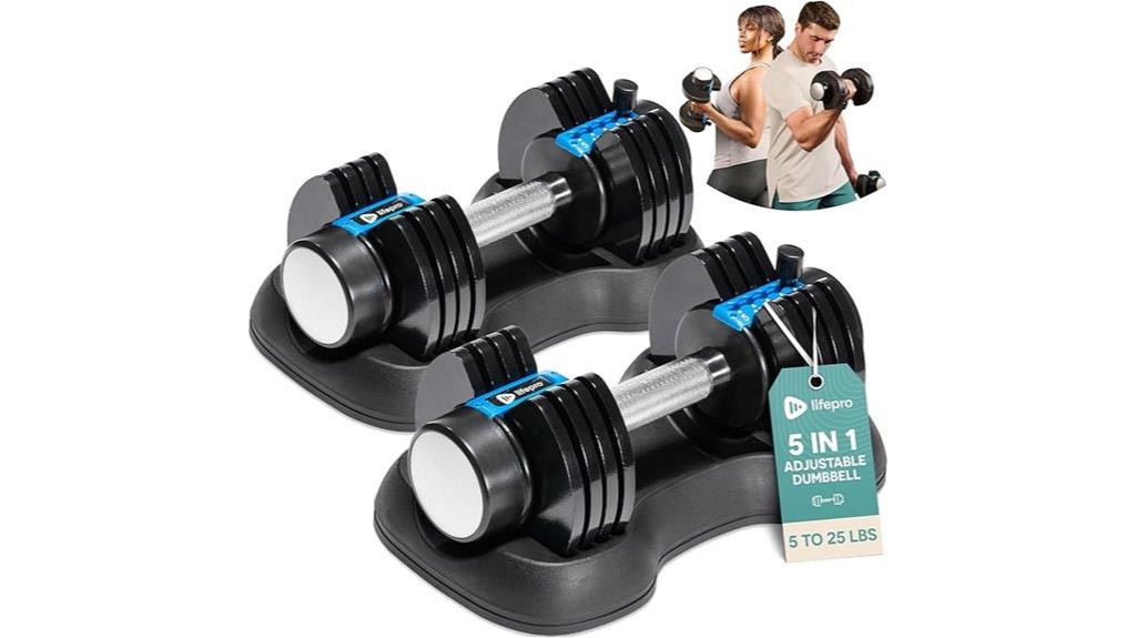 adjustable dumbbell set