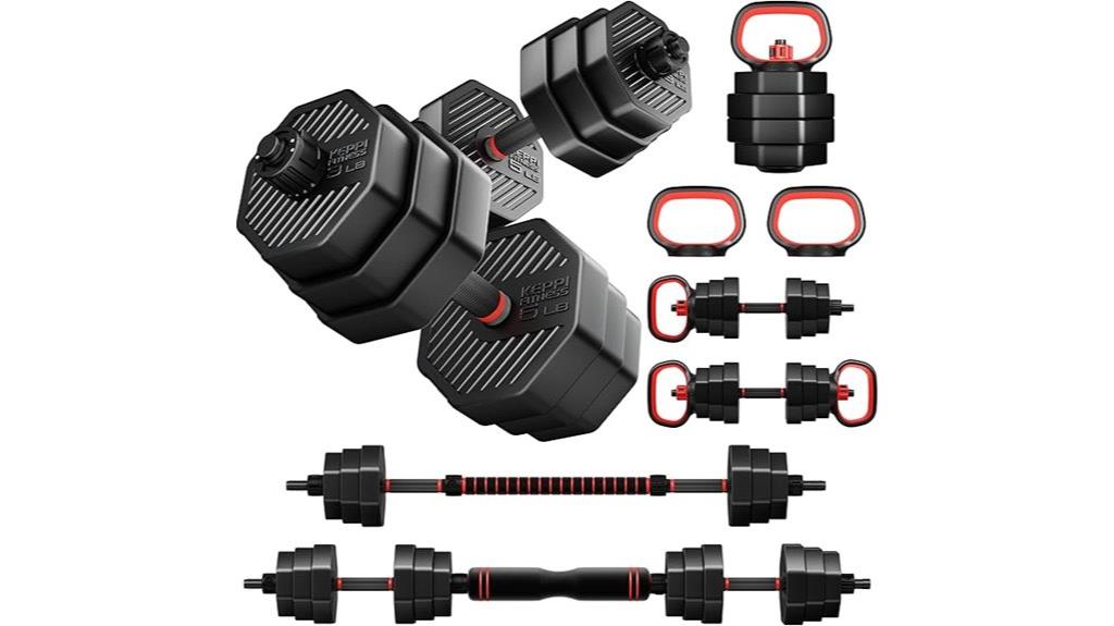 adjustable dumbbell weight set
