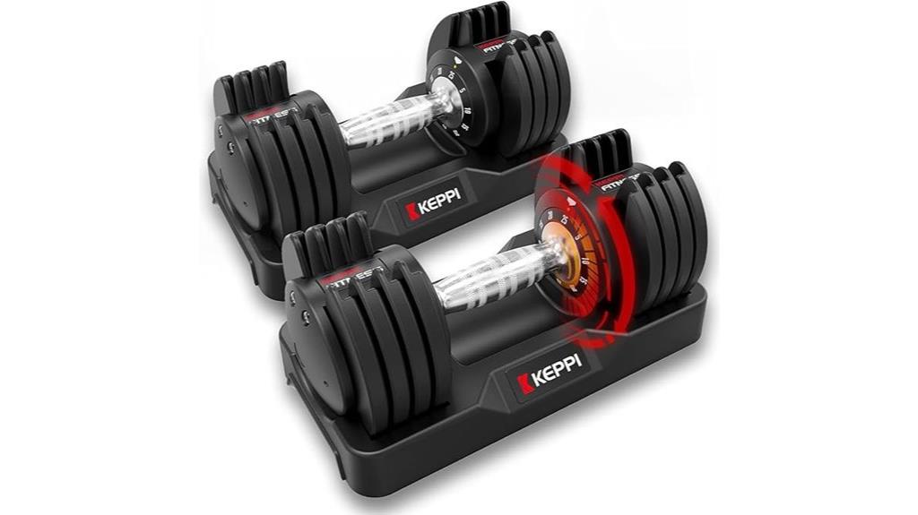 adjustable dumbbells with handles