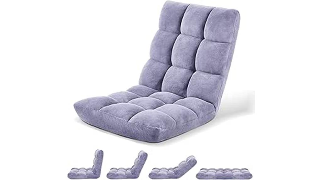 adjustable folding floor chair