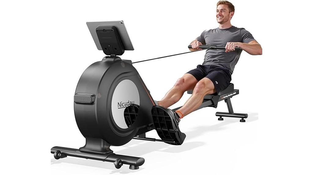 adjustable magnetic resistance rowing