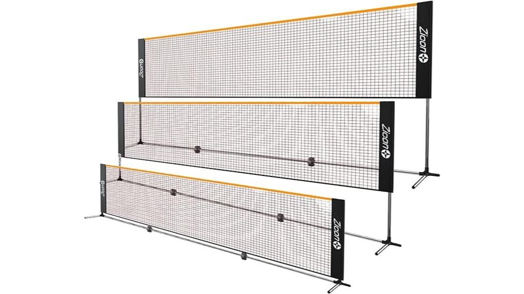 adjustable portable tennis net