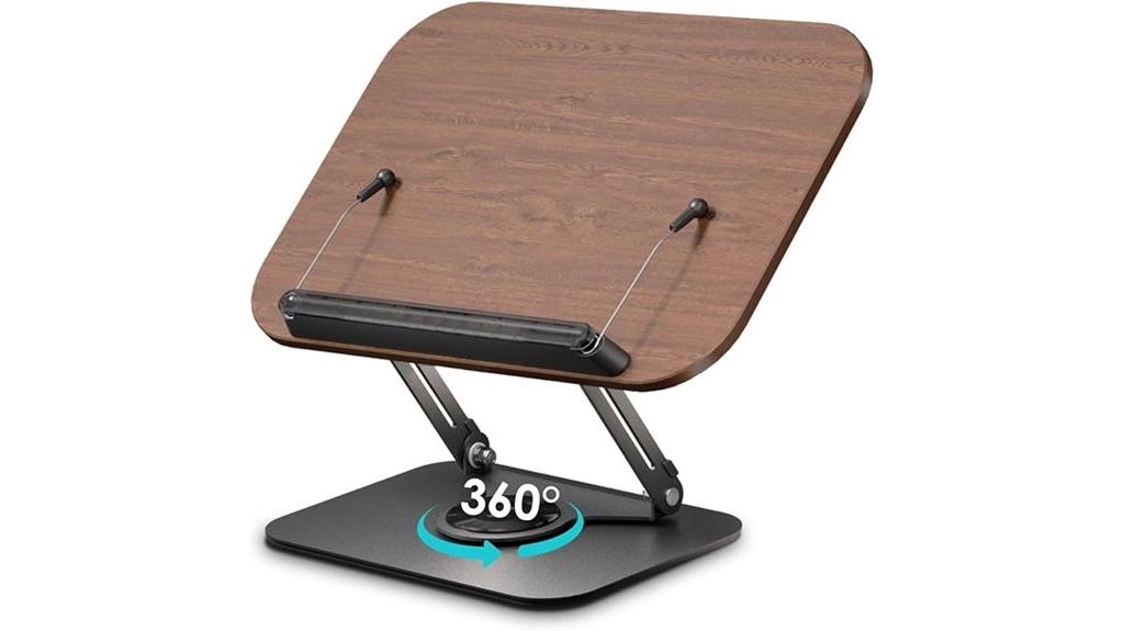 adjustable rotating book stand