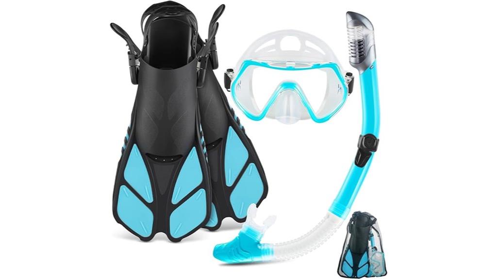 adult snorkel mask set