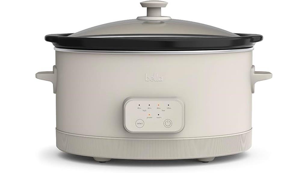 bella 6 quart programmable slow cooker