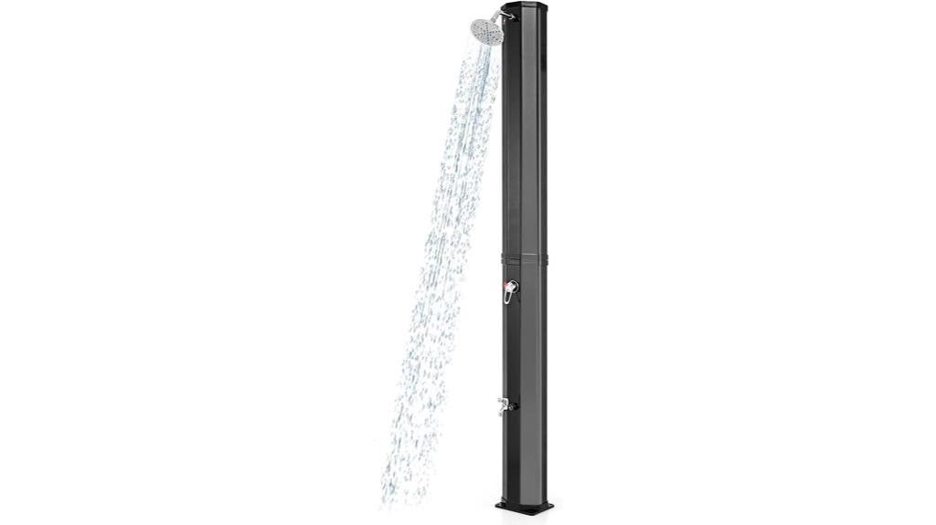 black solar outdoor shower