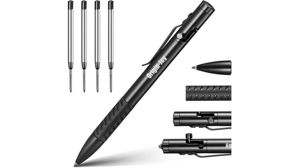 black tactical pen set
