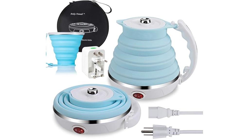 blue 555ml travel kettle