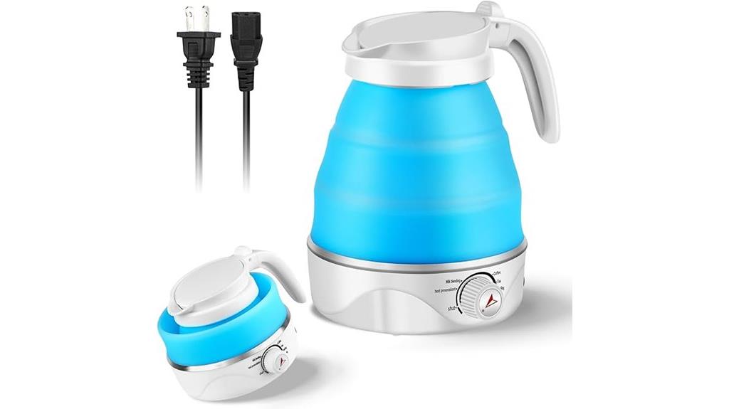 blue 600ml travel kettle