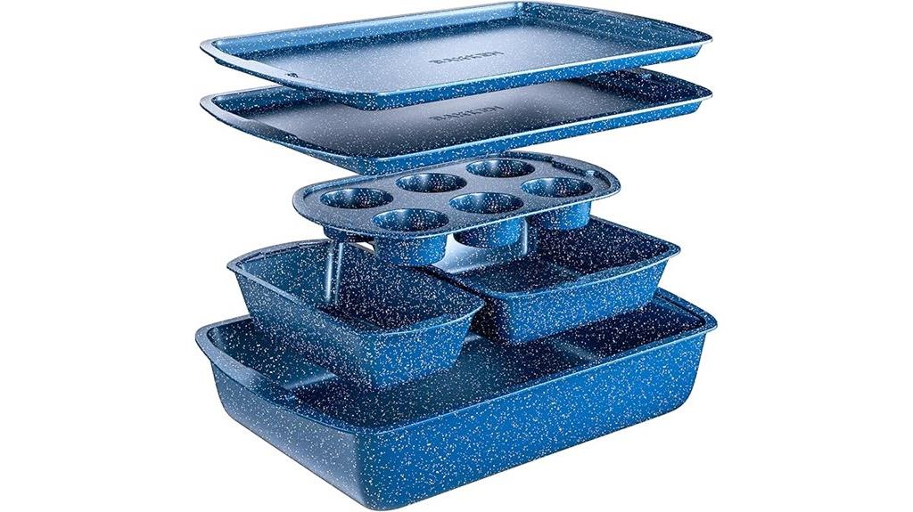 blue marble baking set