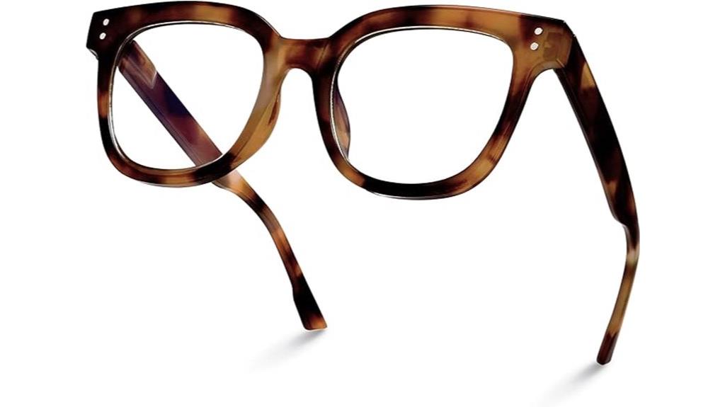 blue oversized glasses