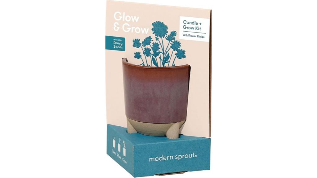 candle kit with daisy seeds