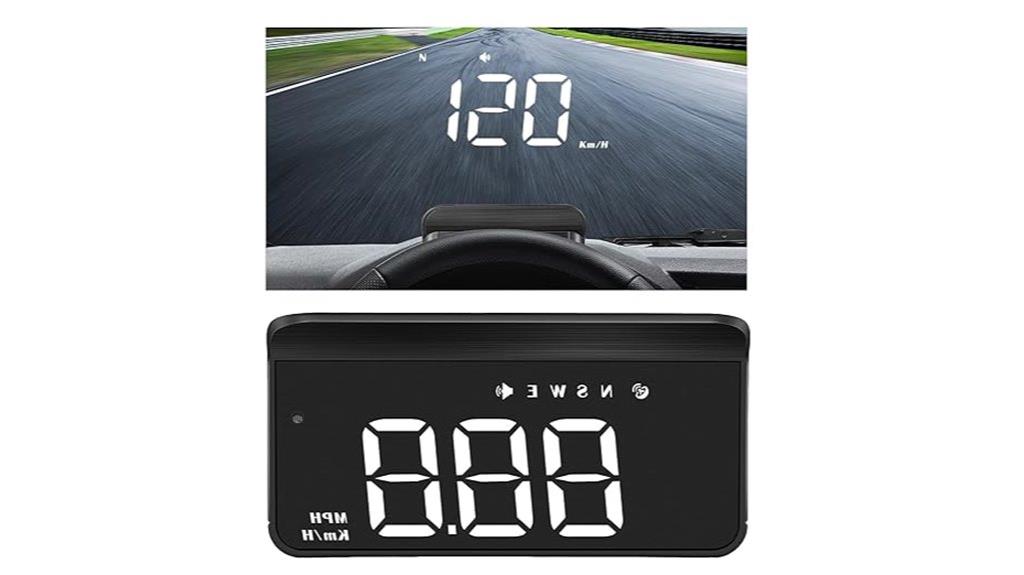 car windshield digital speedometer