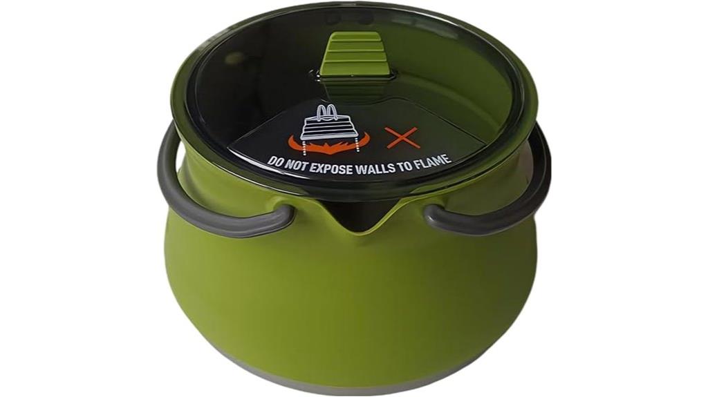 collapsible olive silicone kettle