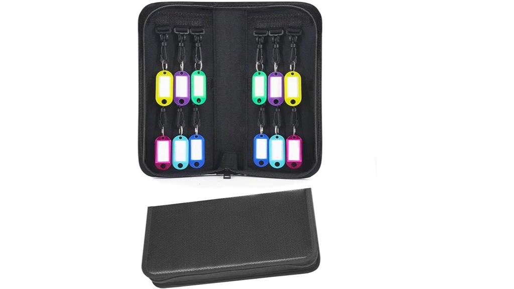 compact 12 hook key holder