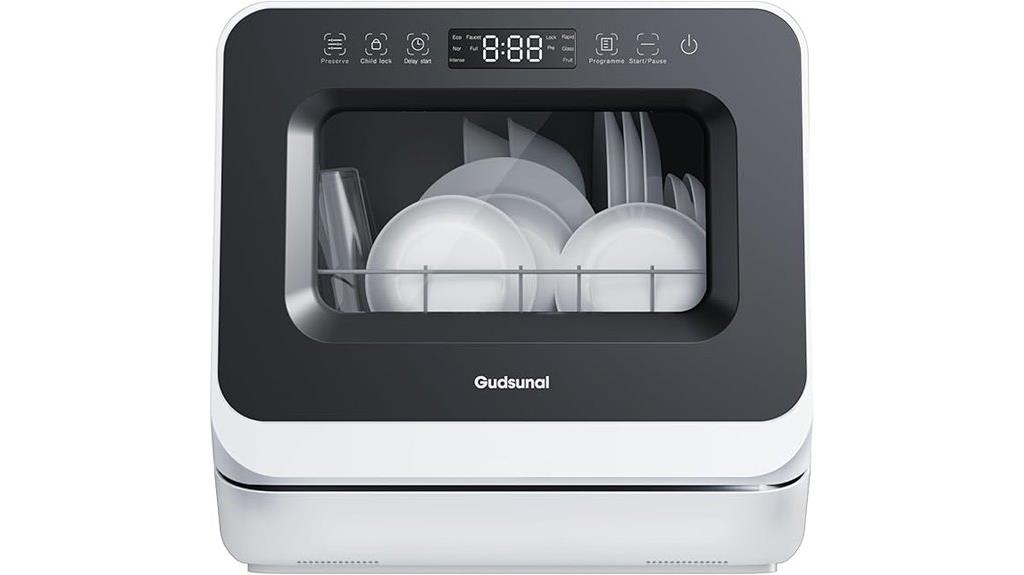 compact dishwasher with water tank