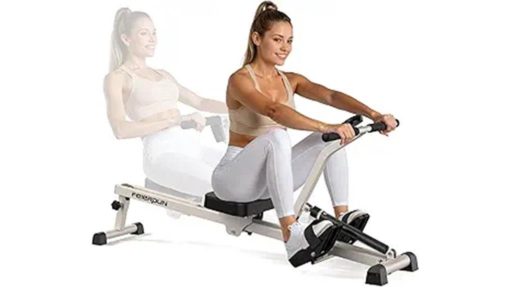 compact hydraulic rowing machine
