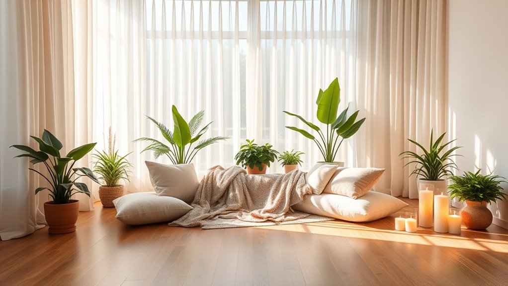 create a peaceful meditation environment
