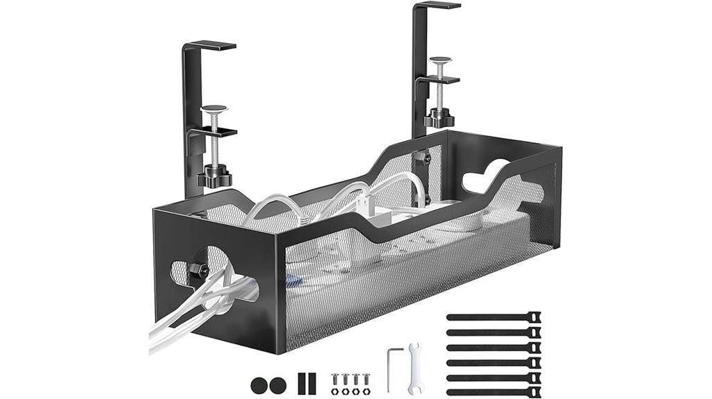 desk clamp cable tray