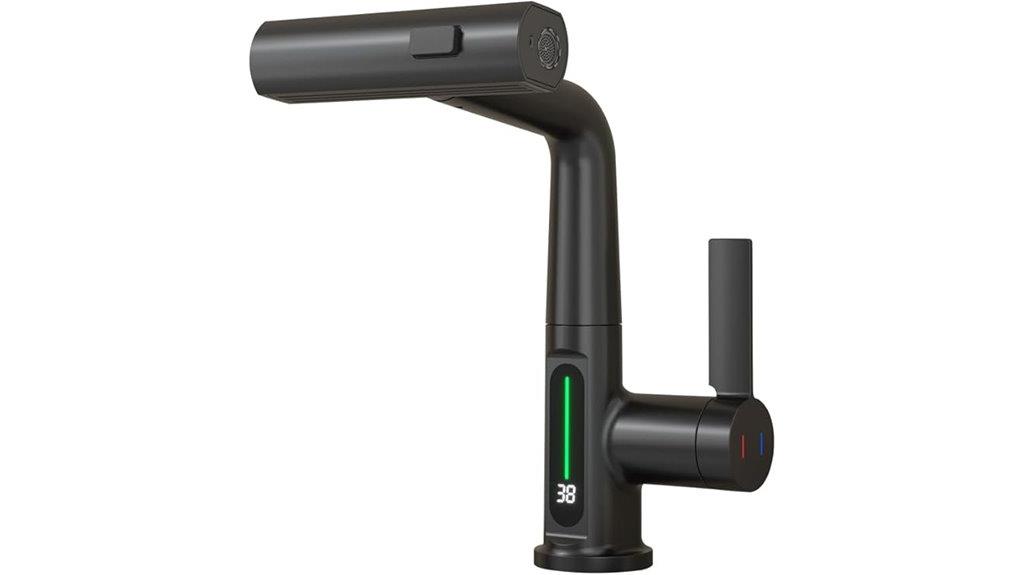 digital rainfall basin faucet