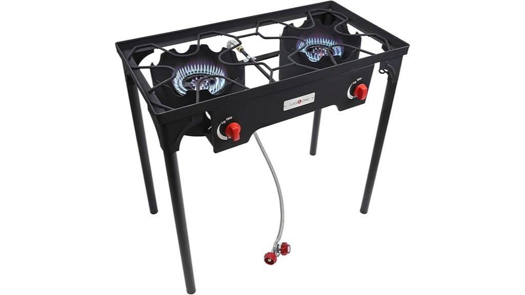double burner gas stove