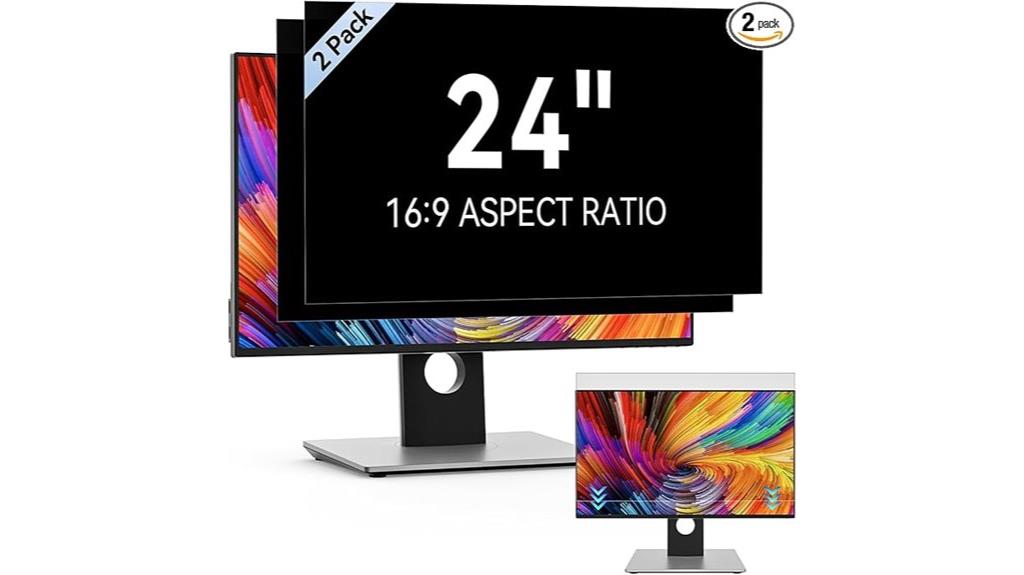 dual 24 inch privacy filters