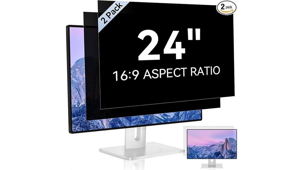 dual 24 inch privacy screens