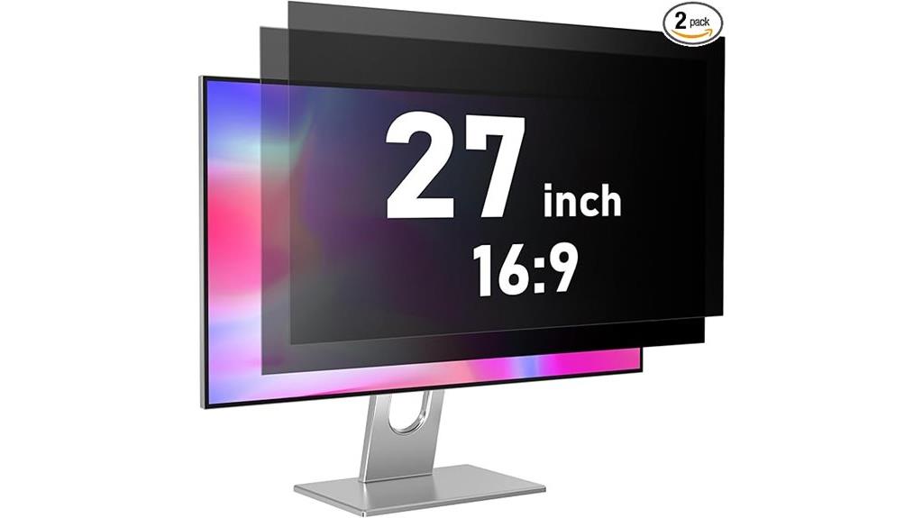 dual 27 inch privacy screens