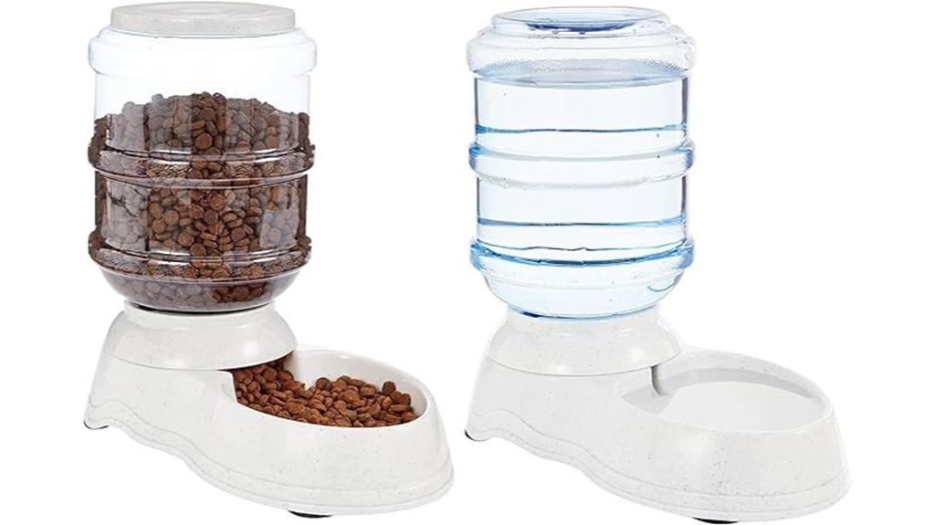 dual small gray dispenser set