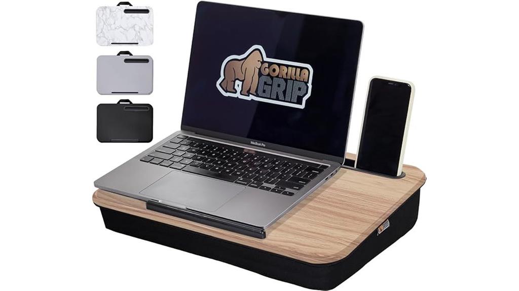 durable laptop desk with phone