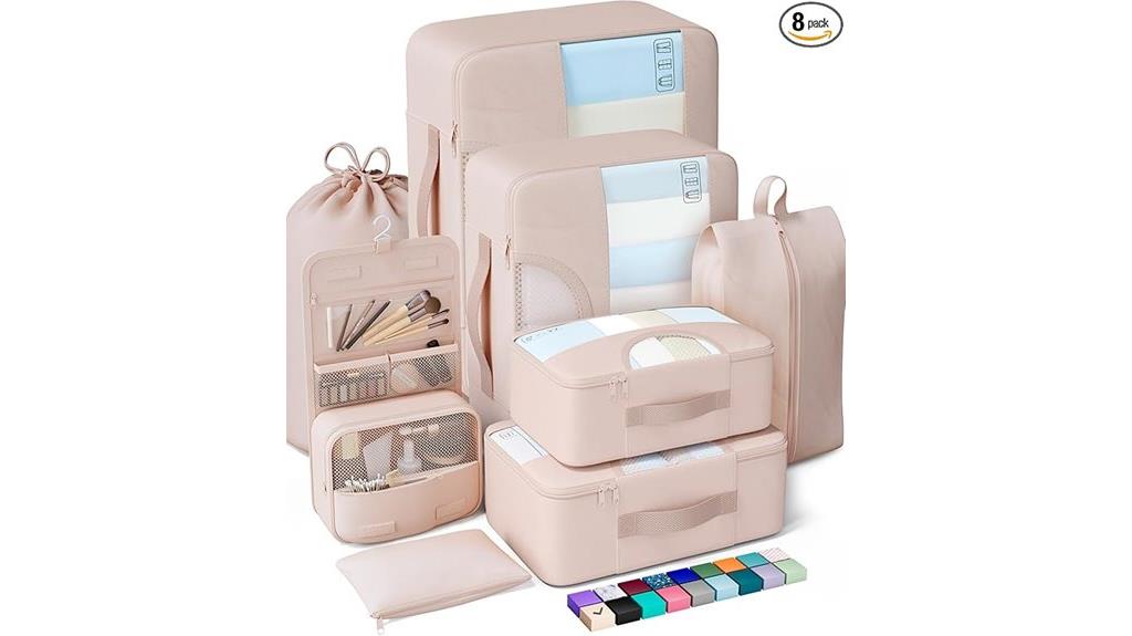 eight piece travel organizer set