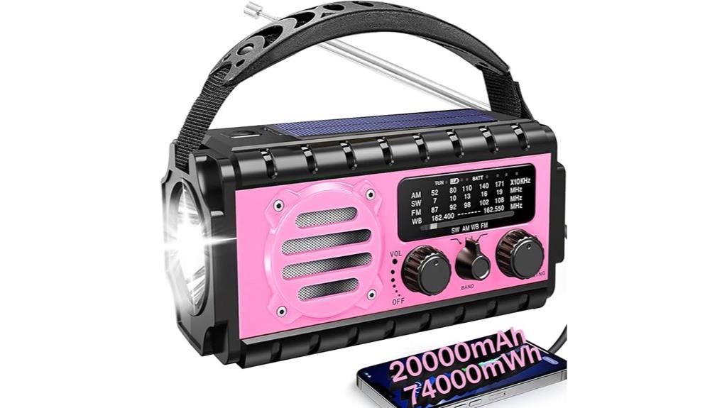 emergency solar radio with flashlight