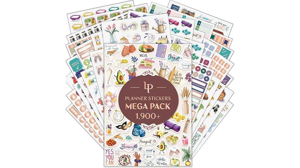 extensive planner sticker collection