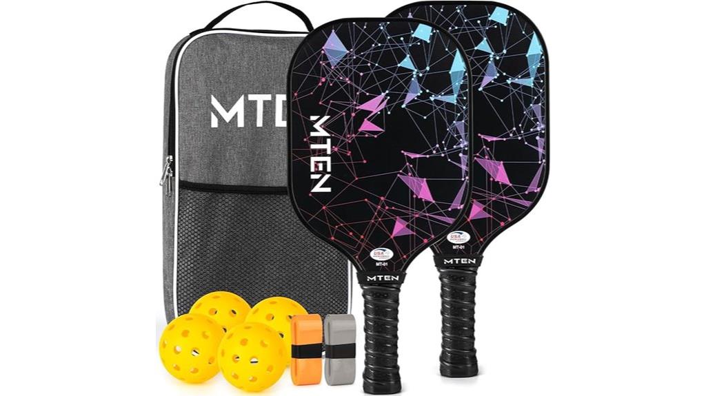 fiberglass surface pickleball set