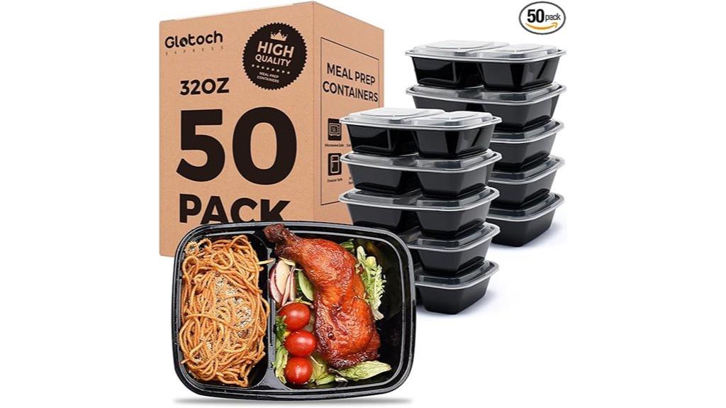 fifty 32oz meal containers